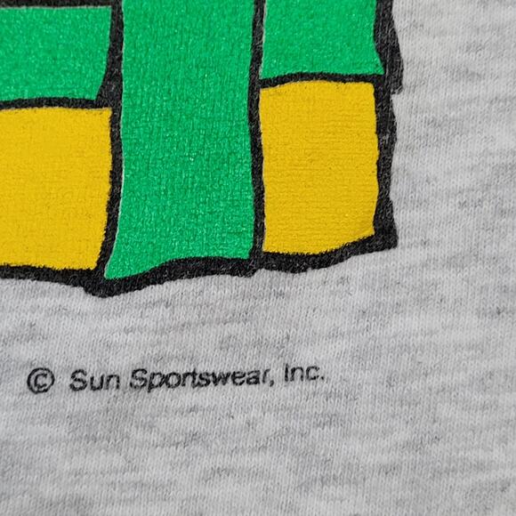 Vintage Funny Christmas Shirt XL 24x27 Boxy Cropped Gray - Picture 2 of 13